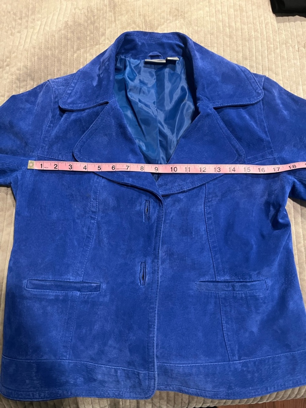 Chico’s Royal Blue Suede Jacket - Picture 8 of 11